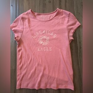American Eagle Outfitters Coral Short Sleeve Tee